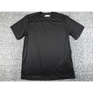 Onia Crewneck Active T-Shirt Mens XL Black OM Solid Short Sleeve Synthetic